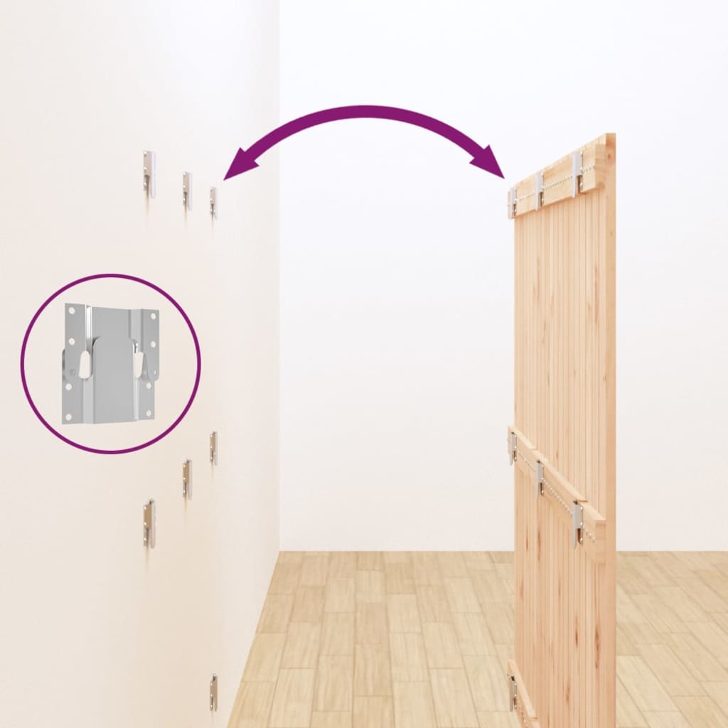 Testiera da Parete 127,5x3x110 cm in Legno Massello di Pino 824938