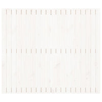 Testiera da Parete Bianca 127,5x3x110 cm Legno Massello di Pino 824939