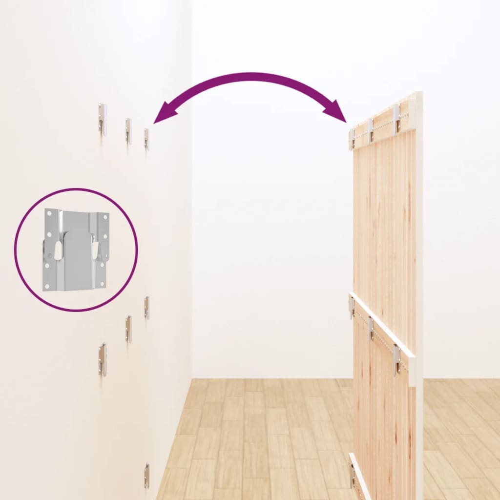 Testiera da Parete-Testiera a Muro-Testata Decorativa Bianca 127,5x3x110 cm Legno Massello di Pino