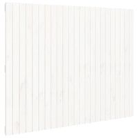 Testiera da Parete-Testiera a Muro-Testata Decorativa Bianca 146,5x3x110 cm Legno Massello di Pino