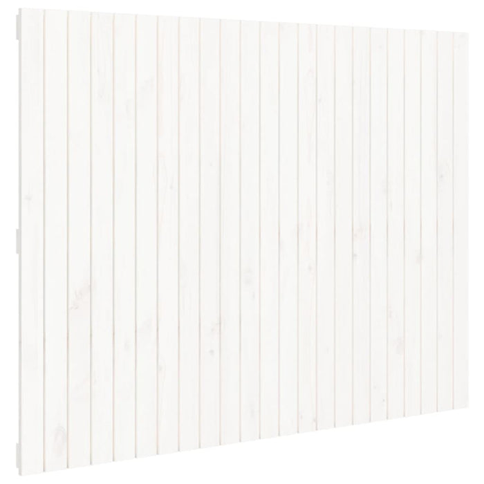 Testiera da Parete-Testiera a Muro-Testata Decorativa Bianca 146,5x3x110 cm Legno Massello di Pino