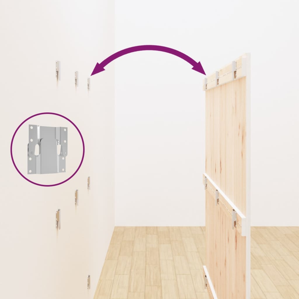 Testiera da Parete-Testiera a Muro-Testata Decorativa Bianca 146,5x3x110 cm Legno Massello di Pino