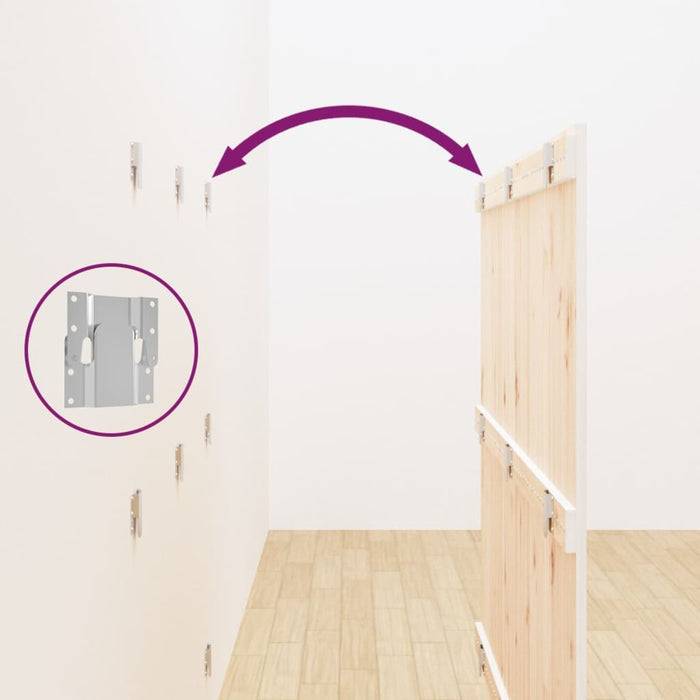 Testiera da Parete-Testiera a Muro-Testata Decorativa Bianca 146,5x3x110 cm Legno Massello di Pino