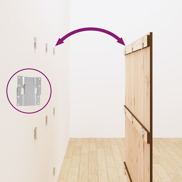 Testiera da Parete Ambra 146,5x3x110 cm Legno Massello di Pino 824946