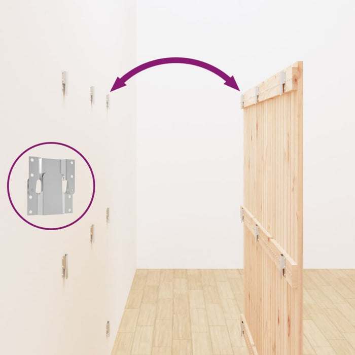 Testiera da Parete 159,5x3x110 cm in Legno Massello di Pino 824948