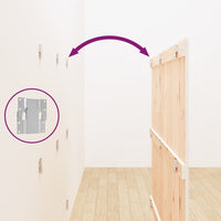 Testiera da Parete Bianca 159,5x3x110 cm Legno Massello di Pino 824949