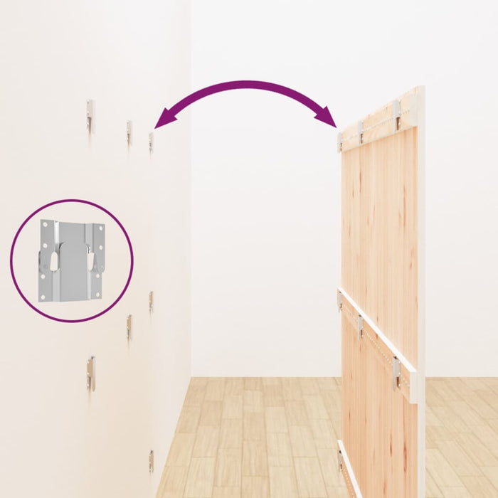 Testiera da Parete Bianca 159,5x3x110 cm Legno Massello di Pino 824949