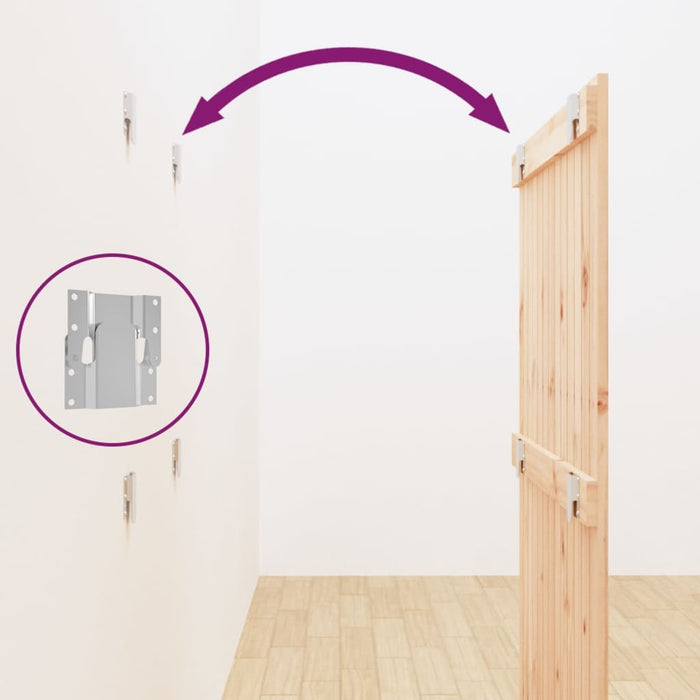 Testiera da Parete 82,5x3x110 cm in Legno Massello di Pino 824953