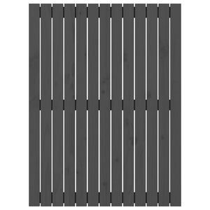 Testiera da Parete Grigia 82,5x3x110 cm Legno Massello di Pino