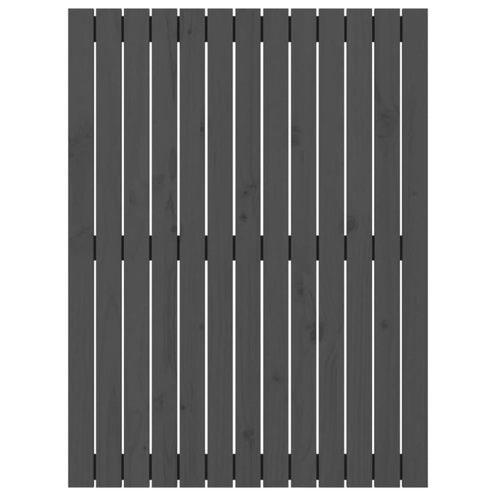 Testiera da Parete Grigia 82,5x3x110 cm Legno Massello di Pino