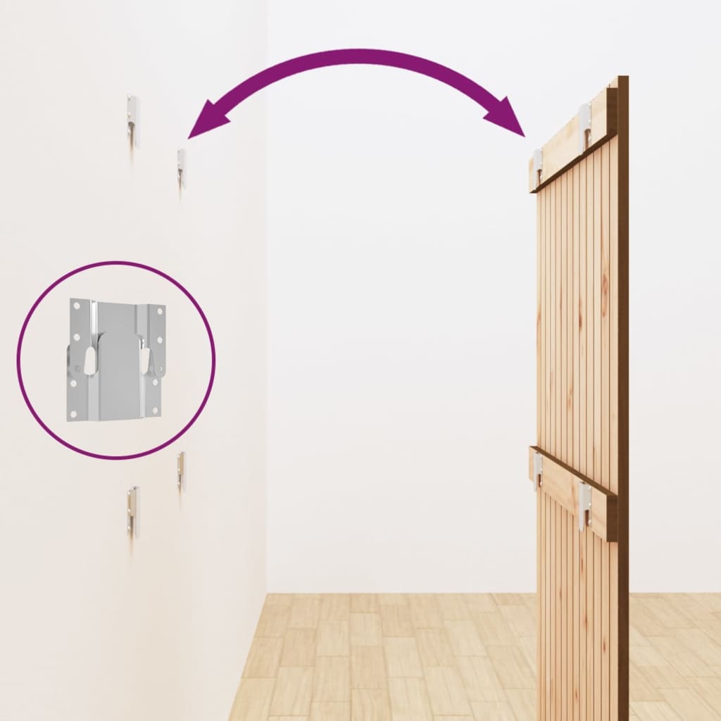 Testiera da Parete Ambra 82,5x3x110cm in Legno Massello di Pino 824956