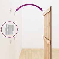 Testiera da Parete Ambra 82,5x3x110cm in Legno Massello di Pino 824956