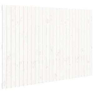 Testiera da Parete Bianca 166x3x110 cm Legno Massello di Pino 824959