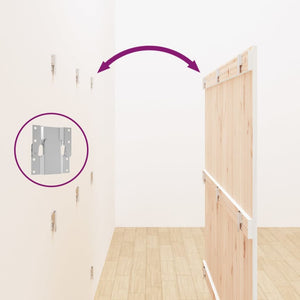 Testiera da Parete Bianca 166x3x110 cm Legno Massello di Pino 824959