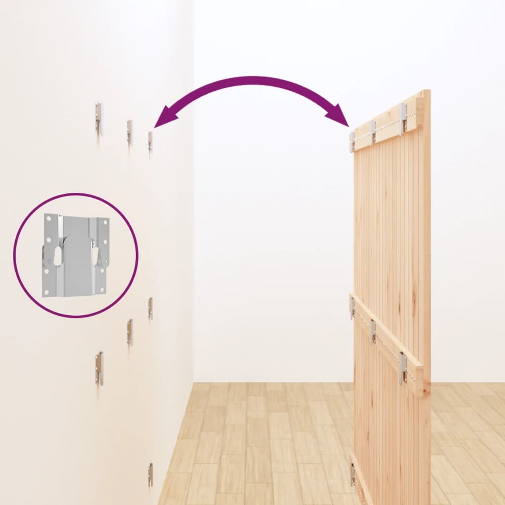 Testiera da Parete 140x3x110 cm in Legno Massello di Pino 824968