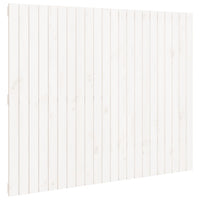 Testiera da Parete Bianca 140x3x110cm in Legno Massello di Pino 824969