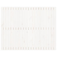 Testiera da Parete Bianca 140x3x110cm in Legno Massello di Pino 824969