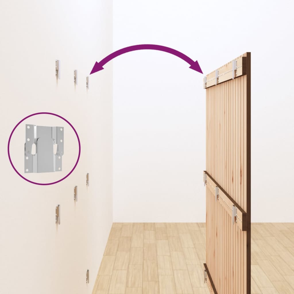 Testiera da Parete Ambra 140x3x110 cm in Legno Massello di Pino 824971