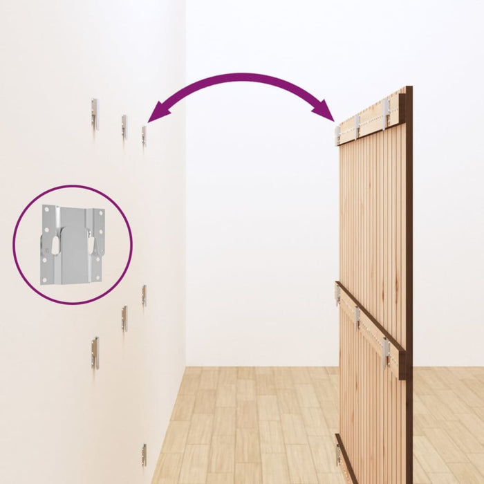 Testiera da Parete Ambra 140x3x110 cm in Legno Massello di Pino 824971