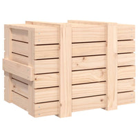 Contenitore Portaoggetti 58x40,5x42 cm Legno Massello di Pino 824993