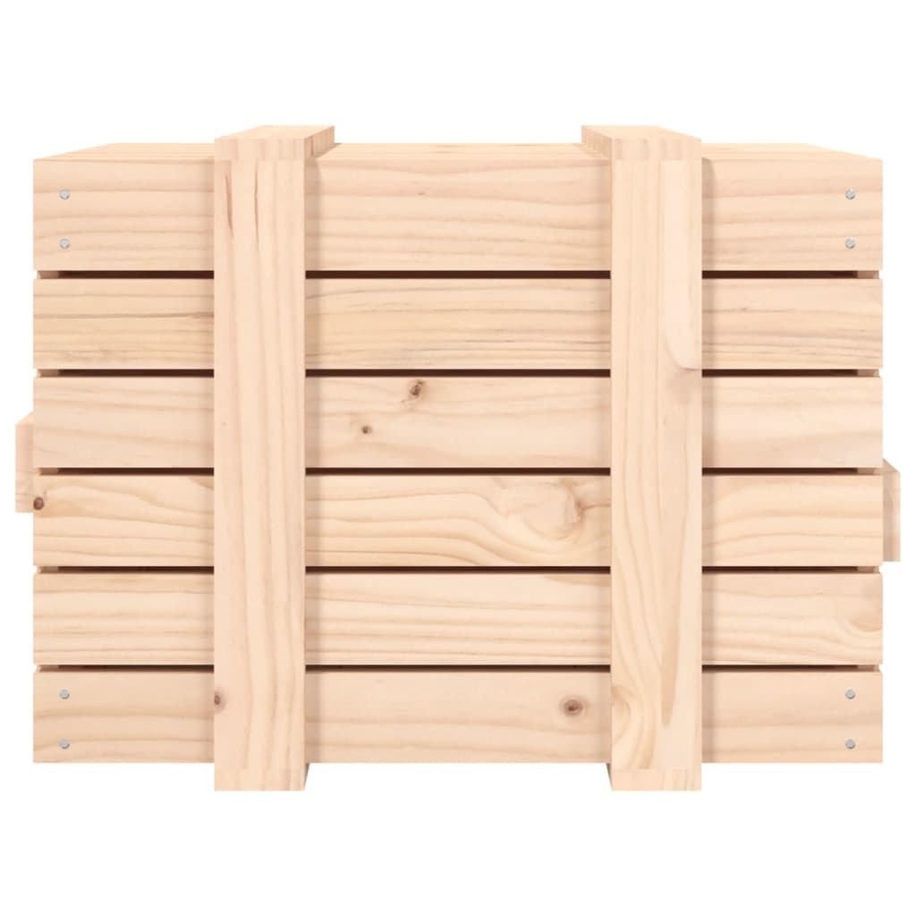 Contenitore Portaoggetti 58x40,5x42 cm Legno Massello di Pino 824993