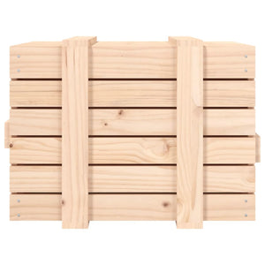Contenitore Portaoggetti 58x40,5x42 cm Legno Massello di Pino 824993