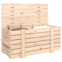 Contenitore Portaoggetti 91x40,5x42 cm Legno Massello di Pino