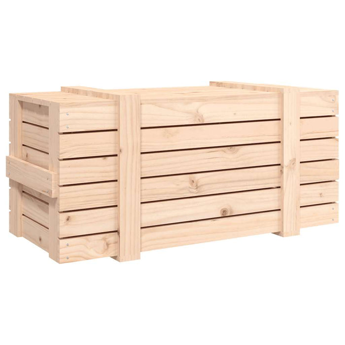 Contenitore Portaoggetti 91x40,5x42 cm Legno Massello di Pino 824998