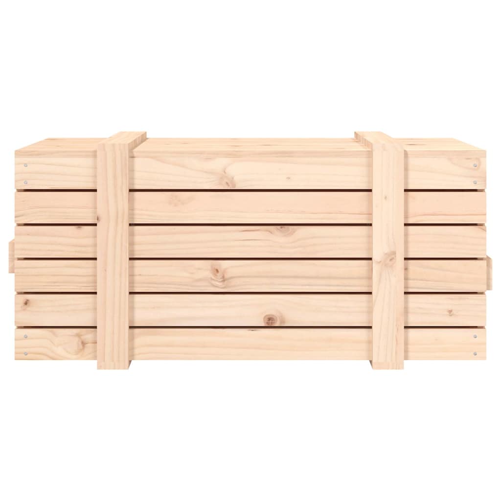 Contenitore Portaoggetti 91x40,5x42 cm Legno Massello di Pino