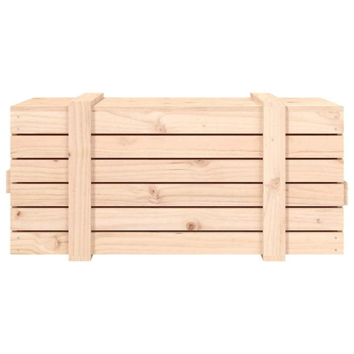Contenitore Portaoggetti 91x40,5x42 cm Legno Massello di Pino