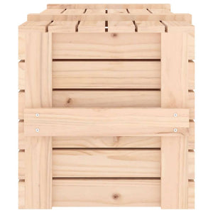 Contenitore Portaoggetti 91x40,5x42 cm Legno Massello di Pino 824998