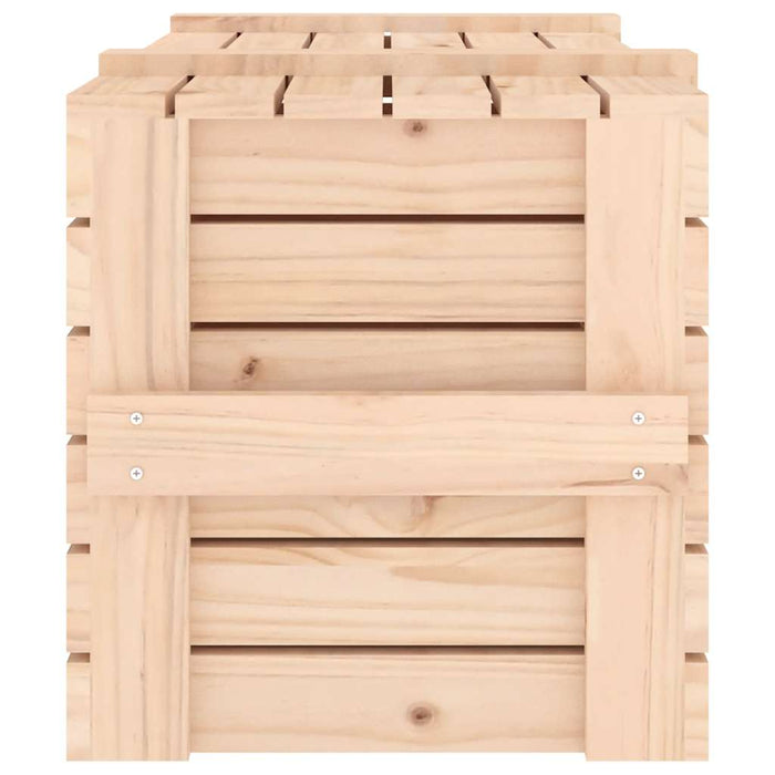 Contenitore Portaoggetti 91x40,5x42 cm Legno Massello di Pino 824998