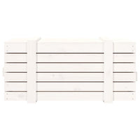 Contenitore Portaoggetti Bianco 91x40,5x42 cm Massello di Pino 824999