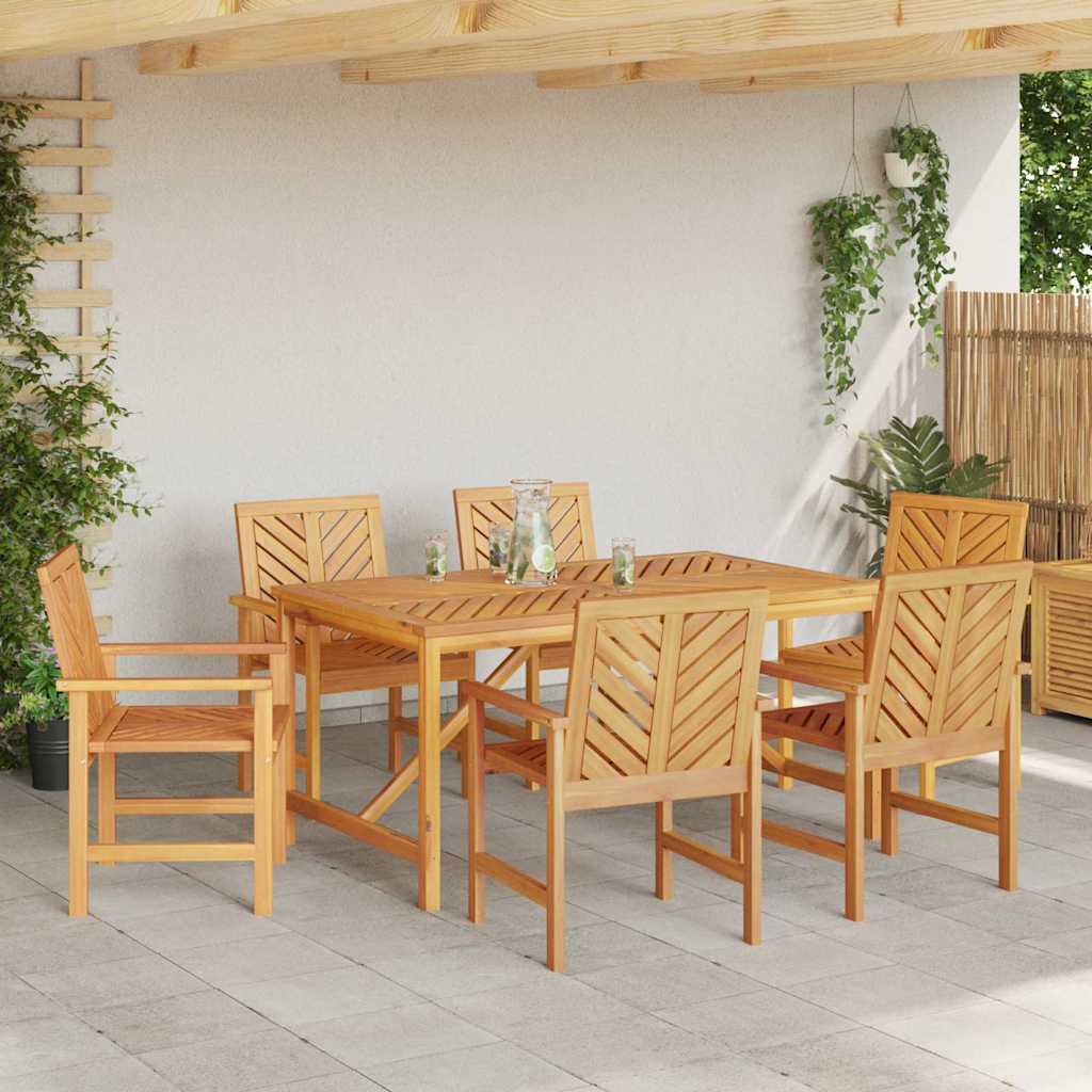 Set da pranzo da giardino 6 pezzi Legno massello di acacia 3154107