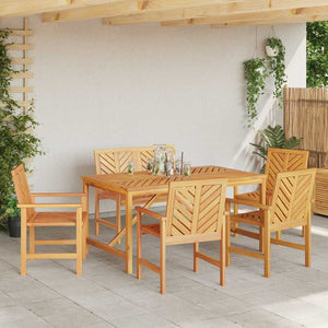 Set da pranzo da giardino 5 pezzi in legno massello di acacia 3154110