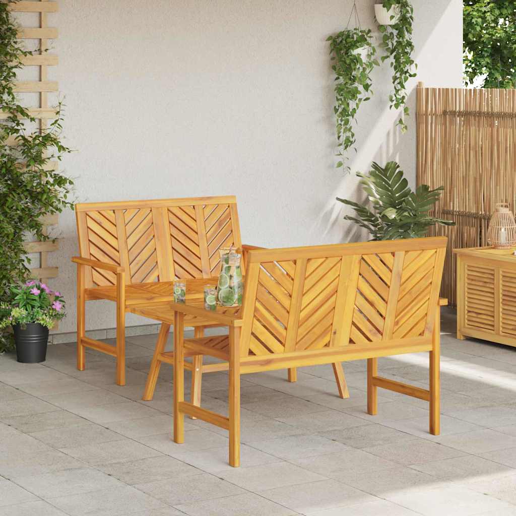 Set Lounge da Giardino Marrone Legno massello di acacia 3154128