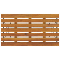 Tavolo Bistrò Pieghevole 100x54x71 cm Massello Acacia e Acciaio 319971