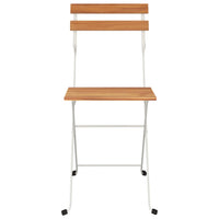 Sedie Pieghevoli da Bistrò 4 pz Legno Massello Acacia e Acciaio 319975