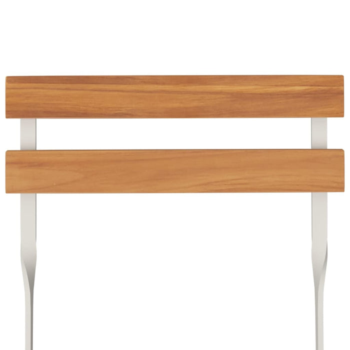 Sedie Pieghevoli da Bistrò 4 pz Legno Massello Acacia e Acciaio 319975