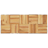 Piastrelle Esterni 10pz 30x30 cm Massello Teak Motivo Verticale 319981
