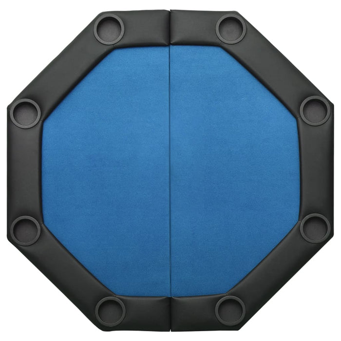 Tavolo da Poker Pieghevole 8 Giocatori Blu 108x108x75 cm cod mxl 65454