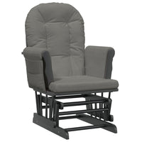 Poltrona Glider con Sgabello Grigio Scuro in Tessuto 351667