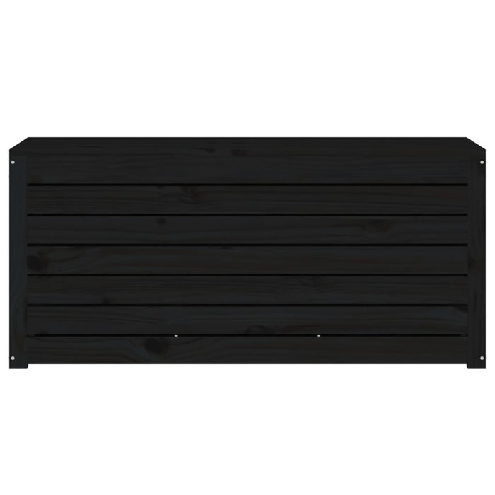 Contenitore Giardino Nero 101x50,5x46,5 cm Legno Massello Pino