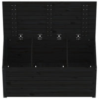 Contenitore Giardino Nero 101x50,5x46,5 cm Legno Massello Pino