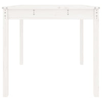 Tavolo da Giardino Bianco 82,5x82,5x76cm Legno Massello di Pino 823963