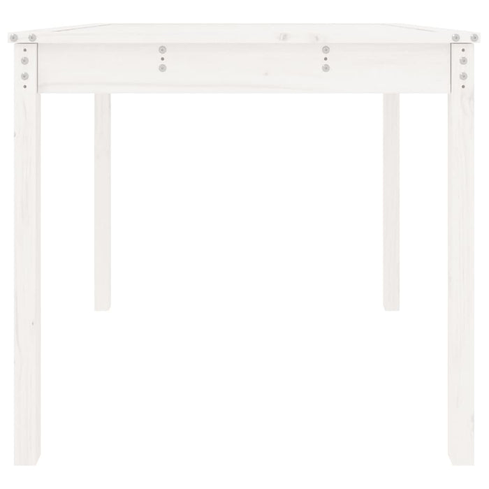 Tavolo da Giardino Bianco 82,5x82,5x76cm Legno Massello di Pino 823963