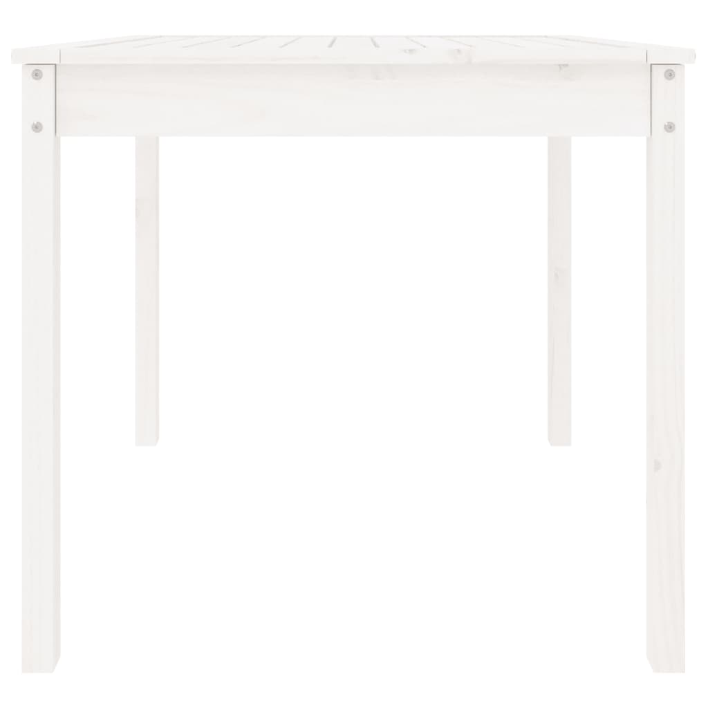 Tavolo da Giardino Bianco 82,5x82,5x76cm Legno Massello di Pino 823963