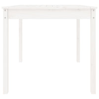 Tavolo da Giardino Bianco 82,5x82,5x76cm Legno Massello di Pino 823963