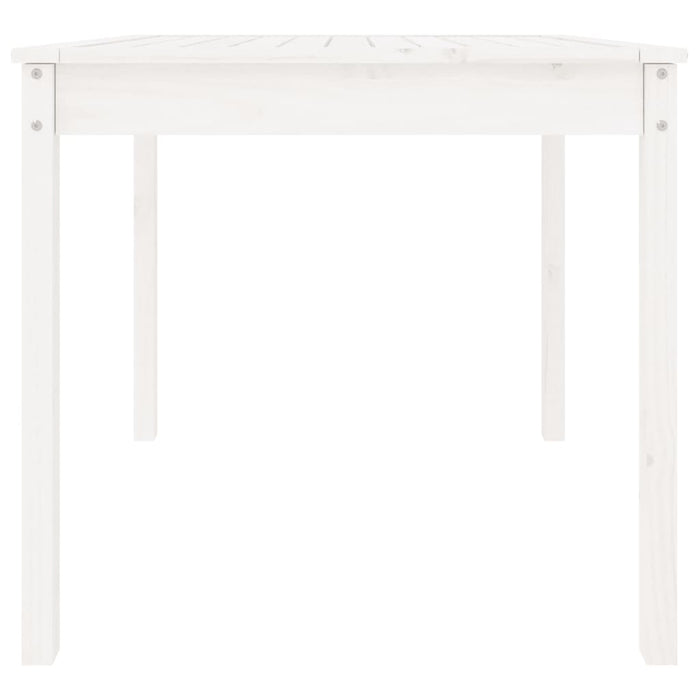 Tavolo da Giardino Bianco 82,5x82,5x76cm Legno Massello di Pino 823963