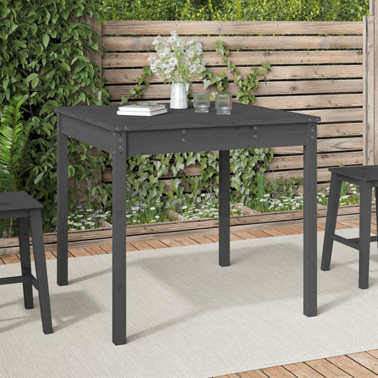 Tavolo da Giardino Grigio 82,5x82,5x76 cm Legno Massello Pinocod mxl 129855
